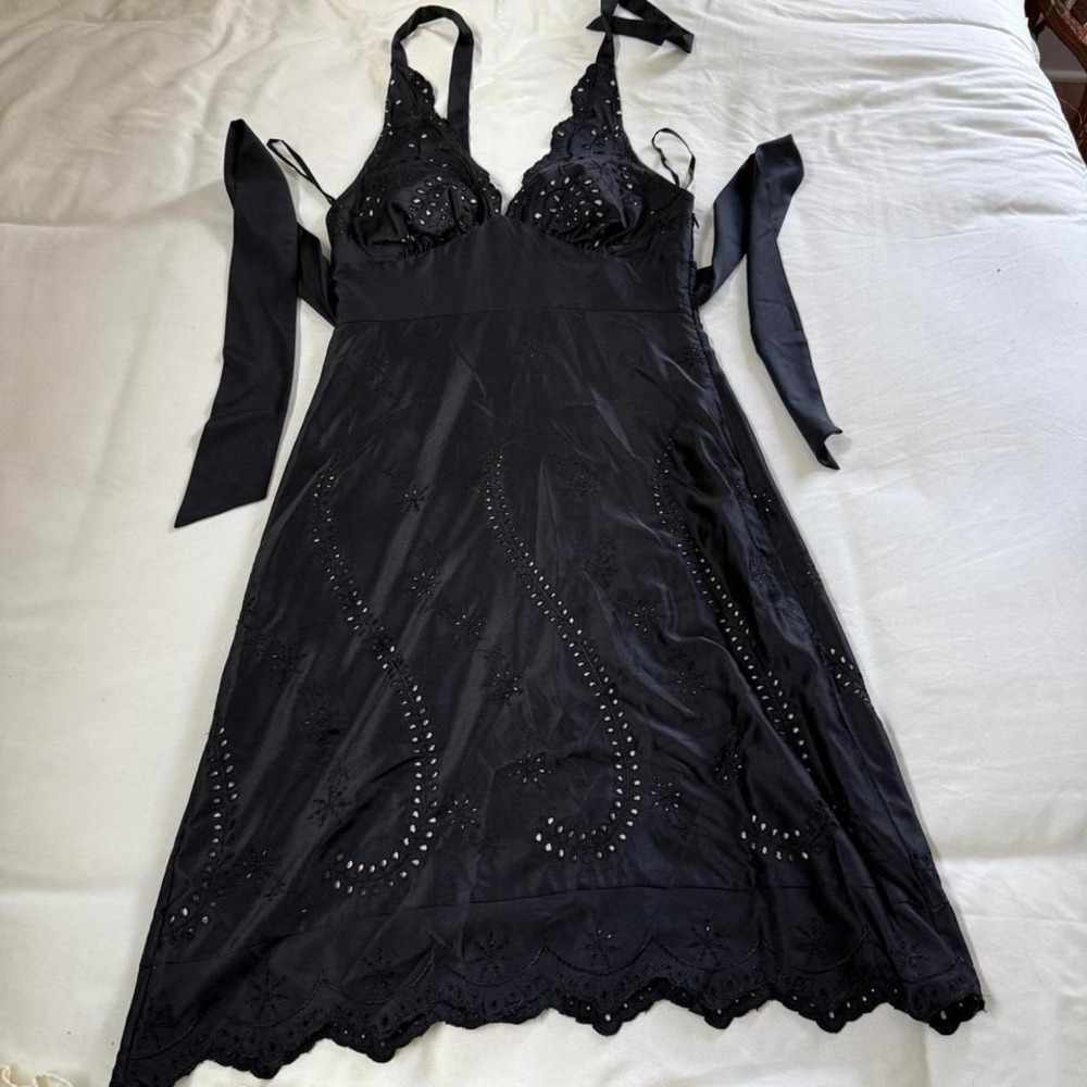 Black Halter Dress  Y2K White House Black Market size 4 - Picture 4 of 7